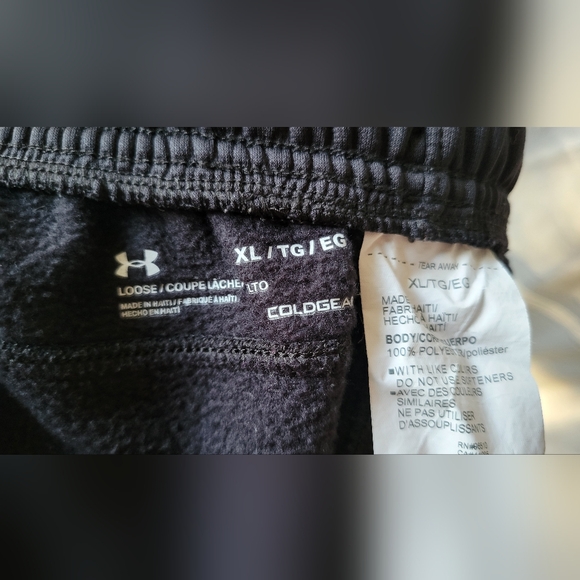 Under Armour Loose Coldgear Men’s Black Warm Training Pants XL - Picture 5 of 6
